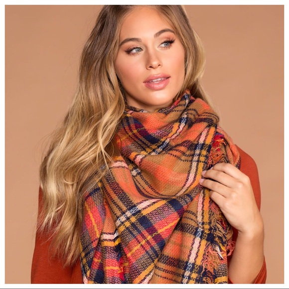 Haute Ellie Accessories - 🍁Tartan Plaid  Blanket Scarf 57x57